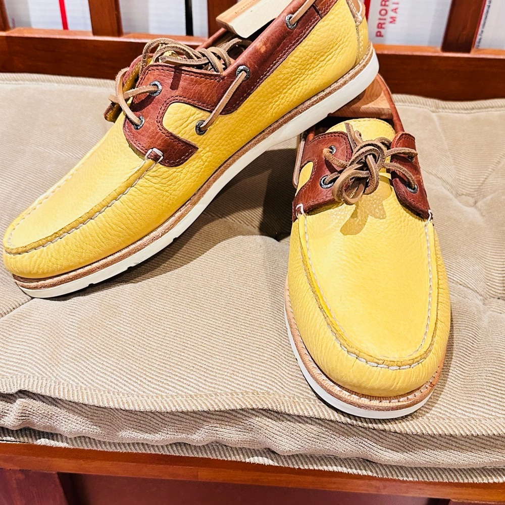 Johnston & Murphy Yellow and Brown Boat Shoes